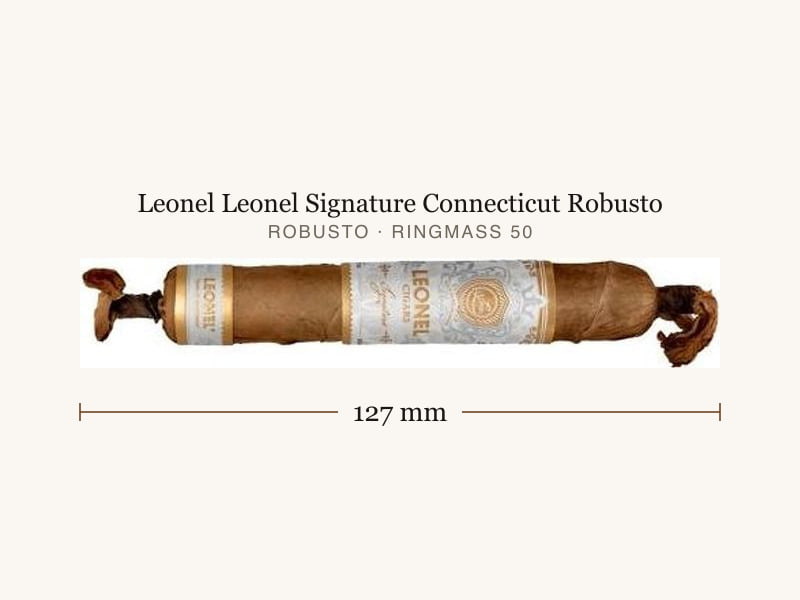 Leonel Leonel Signature Connecticut Robusto, Maßangaben: Länge 127 mm, Ringmaß 50