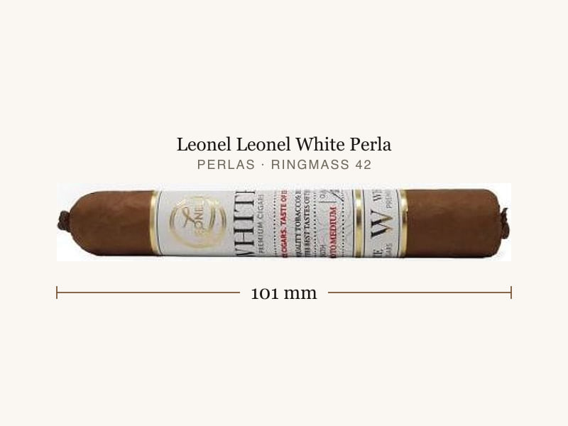 Leonel Leonel White Perla, Maßangaben: Länge 101 mm, Ringmaß 42