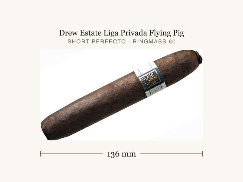 Drew Estate Liga Privada Flying Pig, Maßangaben: Länge 136 mm, Ringmaß 60