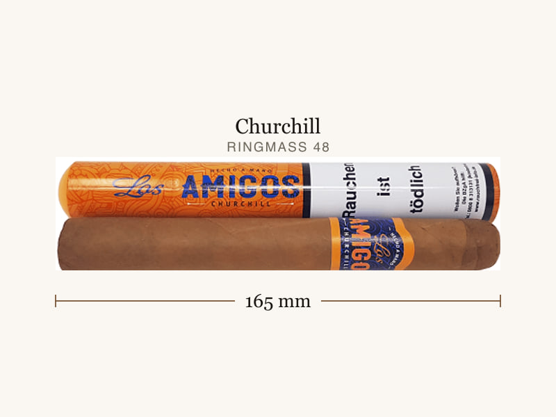 Los Amigos Los Amigos Churchill Tubo, Maßangaben: Länge 165 mm, Ringmaß 48