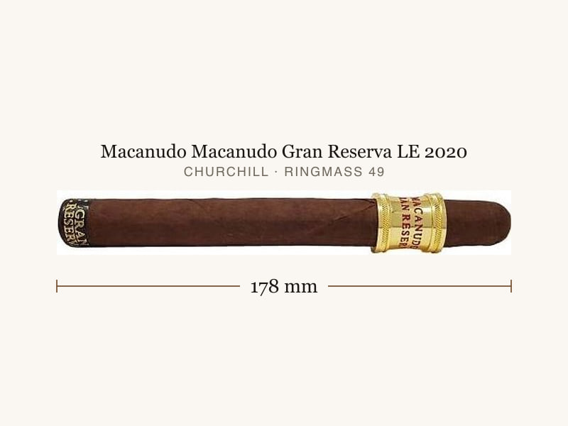 Macanudo Macanudo Gran Reserva LE 2020, Maßangaben: Länge 178 mm, Ringmaß 49