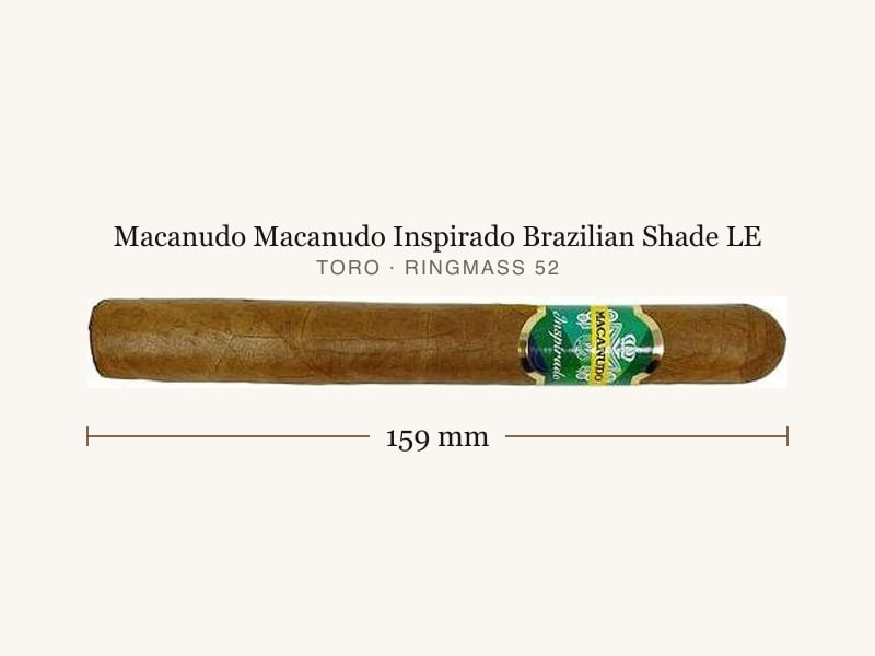 Macanudo Macanudo Inspirado Brazilian Shade LE, Maßangaben: Länge 159 mm, Ringmaß 52
