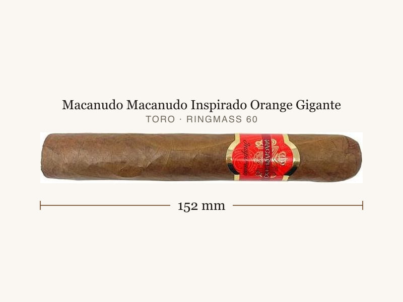 Macanudo Macanudo Inspirado Orange Gigante, Maßangaben: Länge 152 mm, Ringmaß 60