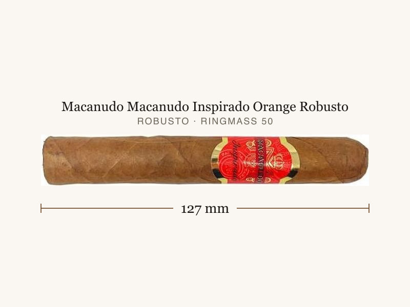 Macanudo Macanudo Inspirado Orange Robusto, Maßangaben: Länge 127 mm, Ringmaß 50