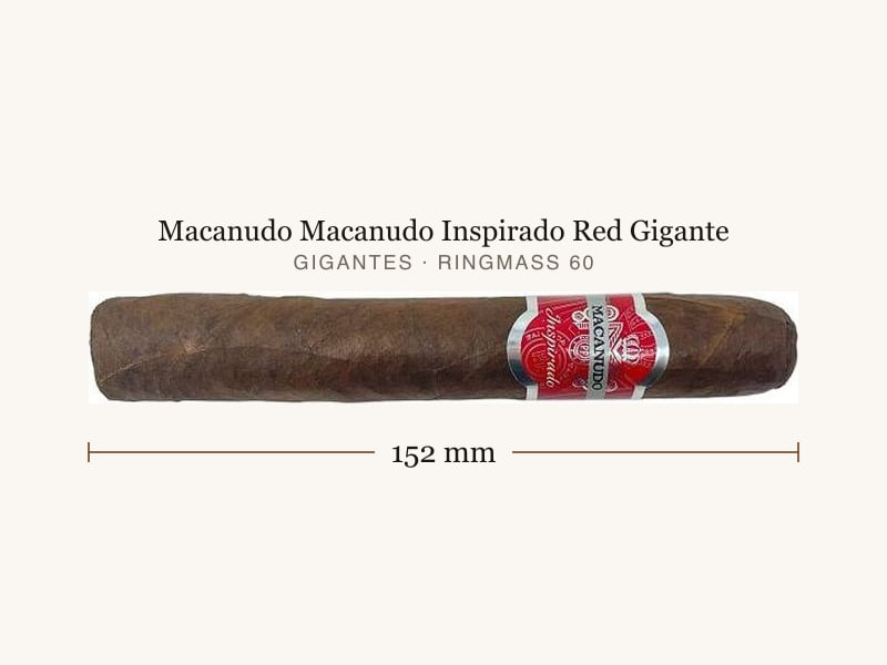 Macanudo Macanudo Inspirado Red Gigante, Maßangaben: Länge 152 mm, Ringmaß 60