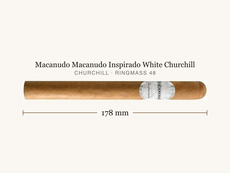 Macanudo Macanudo Inspirado White Churchill, Maßangaben: Länge 178 mm, Ringmaß 48