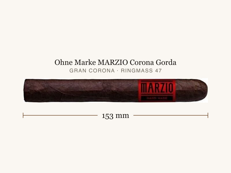 Ohne Marke MARZIO Corona Gorda, Maßangaben: Länge 153 mm, Ringmaß 47