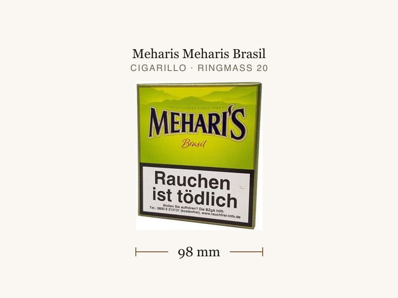 Meharis Meharis Brasil, Maßangaben: Länge 98 mm, Ringmaß 20