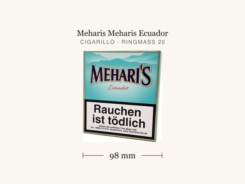 Meharis Meharis Ecuador, Maßangaben: Länge 98 mm, Ringmaß 20