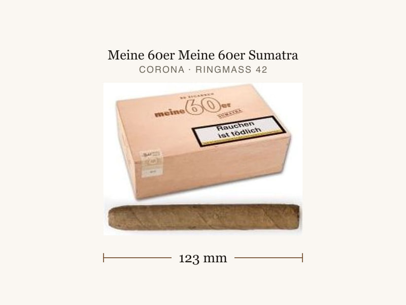 Meine 60er Meine 60er Sumatra, Maßangaben: Länge 123 mm, Ringmaß 42