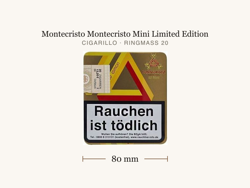 Montecristo Montecristo Mini Limited Edition, Maßangaben: Länge 80 mm, Ringmaß 20
