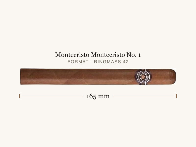Montecristo Montecristo No. 1, Maßangaben: Länge 165 mm, Ringmaß 42