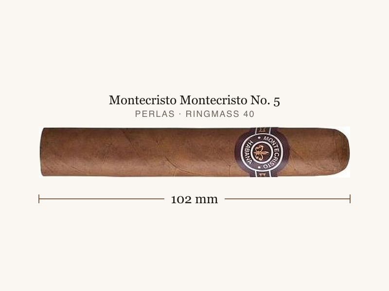 Montecristo Montecristo No. 5, Maßangaben: Länge 102 mm, Ringmaß 40