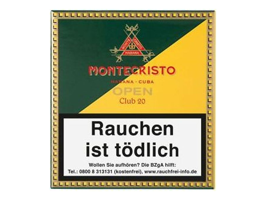 Montecristo Open Club 20, Format Cigarillo, Herkunft Kuba