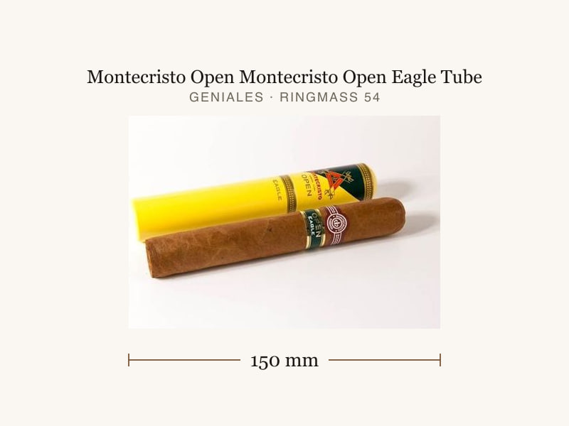 Montecristo Open Montecristo Open Eagle Tube, Maßangaben: Länge 150 mm, Ringmaß 54