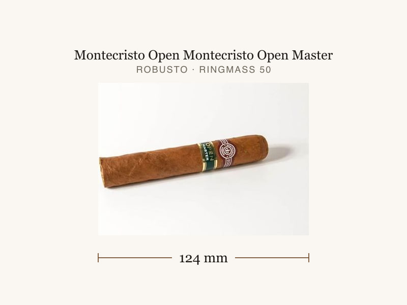 Montecristo Open Montecristo Open Master, Maßangaben: Länge 124 mm, Ringmaß 50