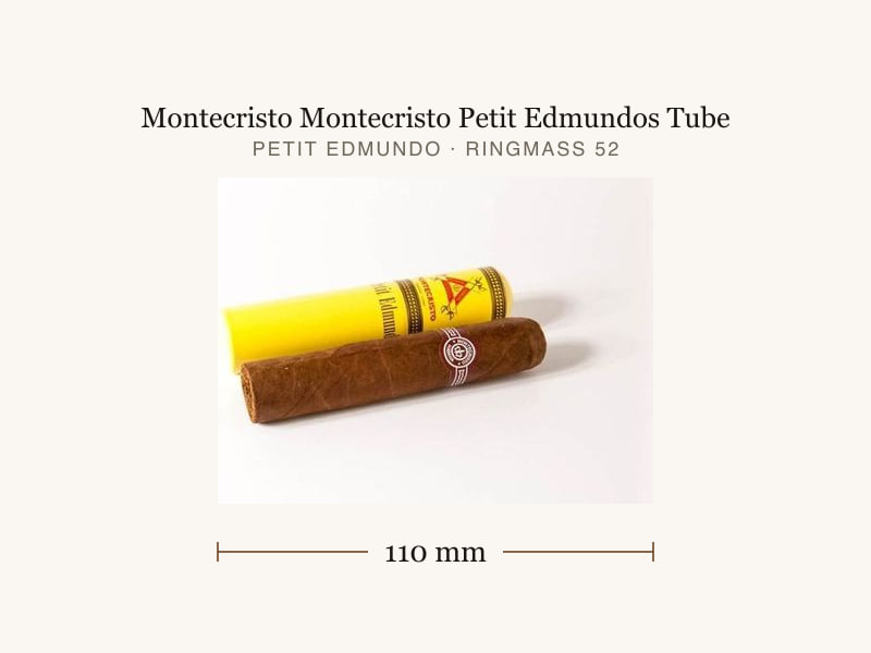 Montecristo Montecristo Petit Edmundos Tube, Maßangaben: Länge 110 mm, Ringmaß 52