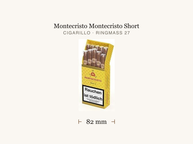 Montecristo Montecristo Short, Maßangaben: Länge 82 mm, Ringmaß 27