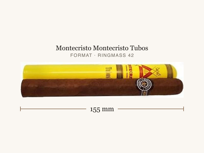 Montecristo Montecristo Tubos, Maßangaben: Länge 155 mm, Ringmaß 42