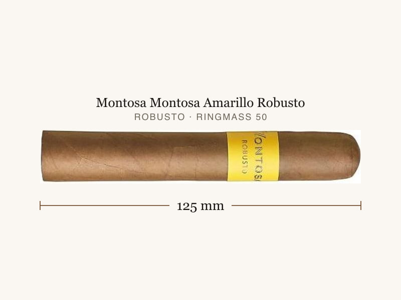 Montosa Montosa Amarillo Robusto, Maßangaben: Länge 125 mm, Ringmaß 50