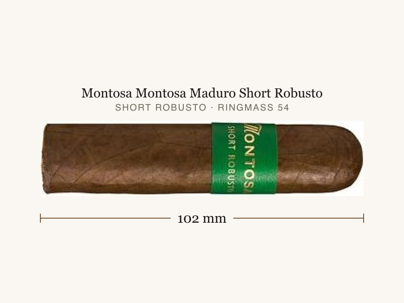 Montosa Montosa Maduro Short Robusto, Maßangaben: Länge 102 mm, Ringmaß 54