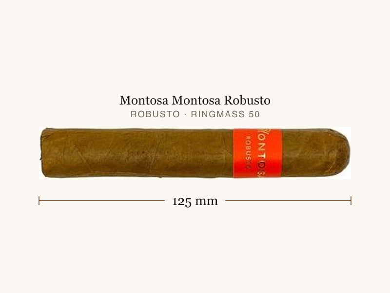 Montosa Montosa Robusto, Maßangaben: Länge 125 mm, Ringmaß 50