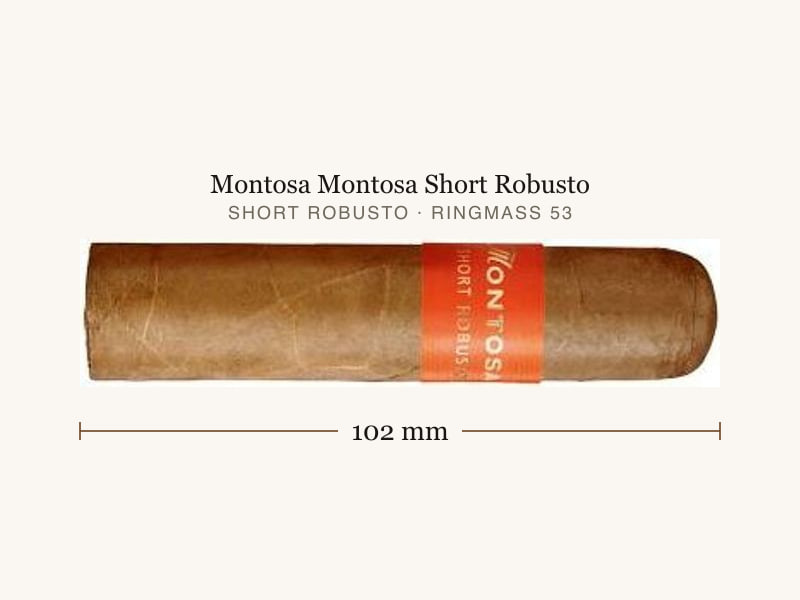 Montosa Montosa Short Robusto, Maßangaben: Länge 102 mm, Ringmaß 53