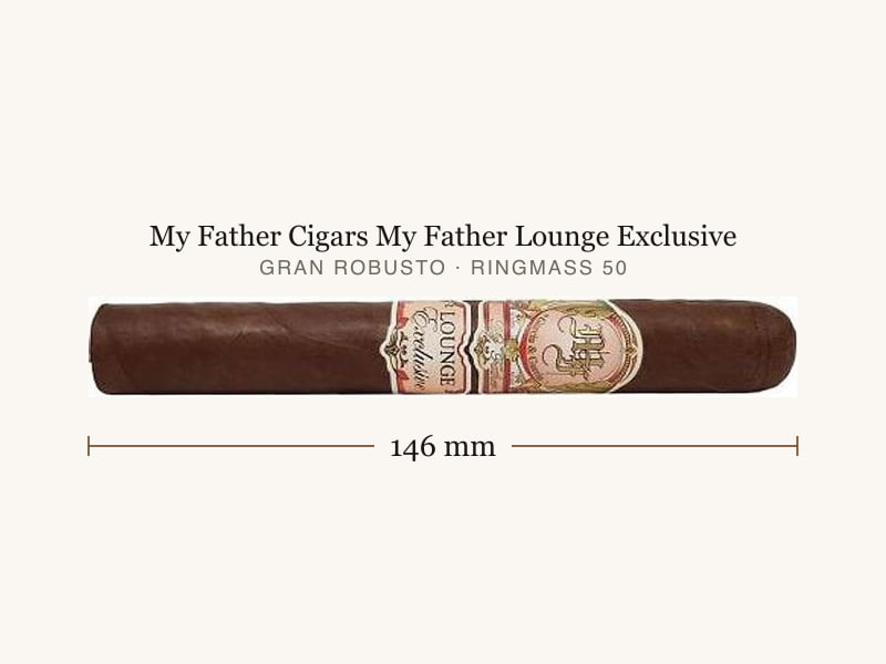 My Father Cigars My Father Lounge Exclusive, Maßangaben: Länge 146 mm, Ringmaß 50