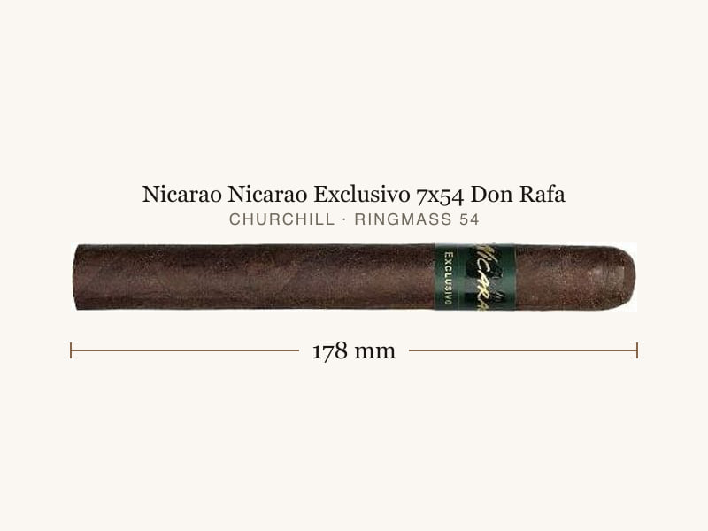 Nicarao Nicarao Exclusivo 7x54 Don Rafa, Maßangaben: Länge 178 mm, Ringmaß 54