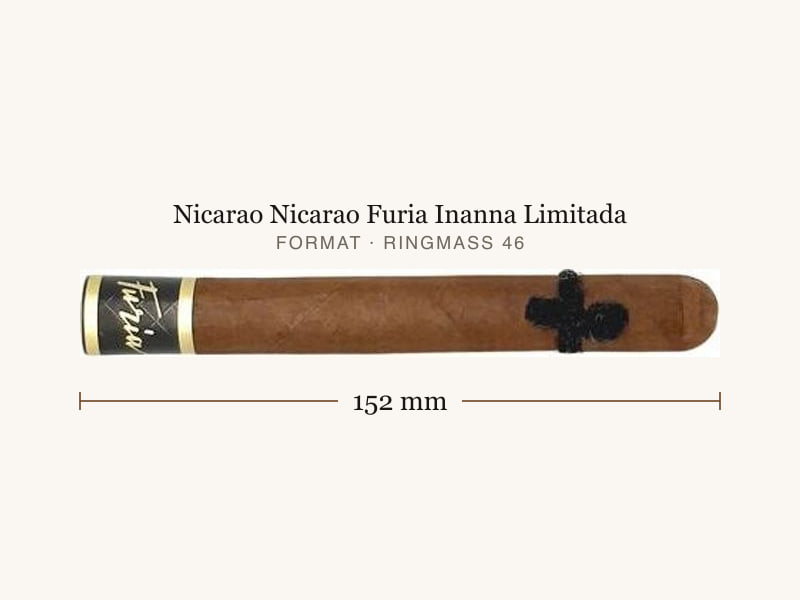 Nicarao Nicarao Furia Inanna Limitada, Maßangaben: Länge 152 mm, Ringmaß 46