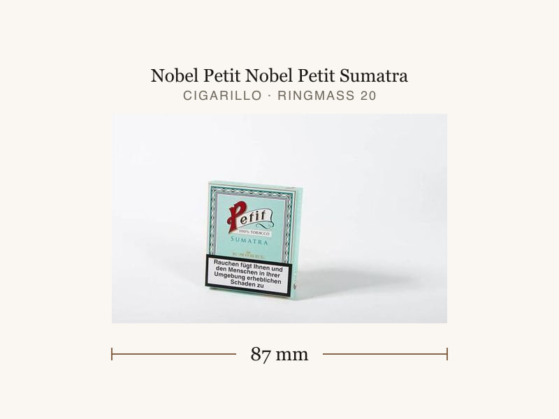 Nobel Petit Nobel Petit Sumatra, Maßangaben: Länge 87 mm, Ringmaß 20