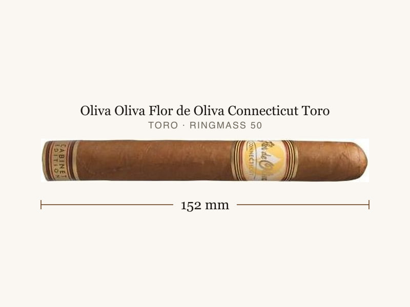 Oliva Oliva Flor de Oliva Connecticut Toro, Maßangaben: Länge 152 mm, Ringmaß 50