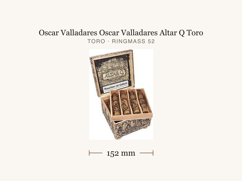 Oscar Valladares Oscar Valladares Altar Q Toro, Maßangaben: Länge 152 mm, Ringmaß 52