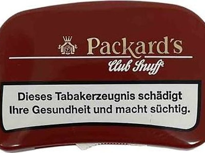 Ohne Marke Packard's Club Snuff, Detailansicht