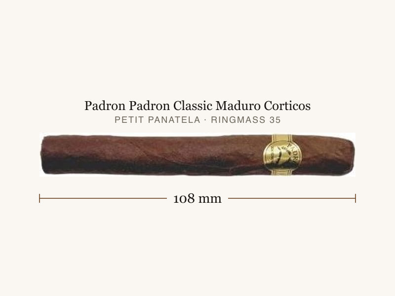 Padron Padron Classic Maduro Corticos, Maßangaben: Länge 108 mm, Ringmaß 35