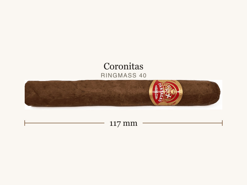 Partagás Partagás Coronas Junior AT, Maßangaben: Länge 117 mm, Ringmaß 40