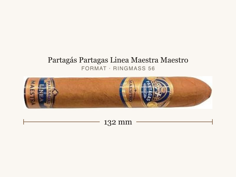 Partagás Partagas Linea Maestra Maestro, Maßangaben: Länge 132 mm, Ringmaß 56