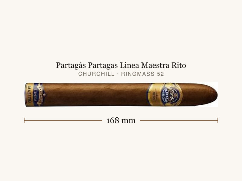 Partagás Partagas Linea Maestra Rito, Maßangaben: Länge 168 mm, Ringmaß 52