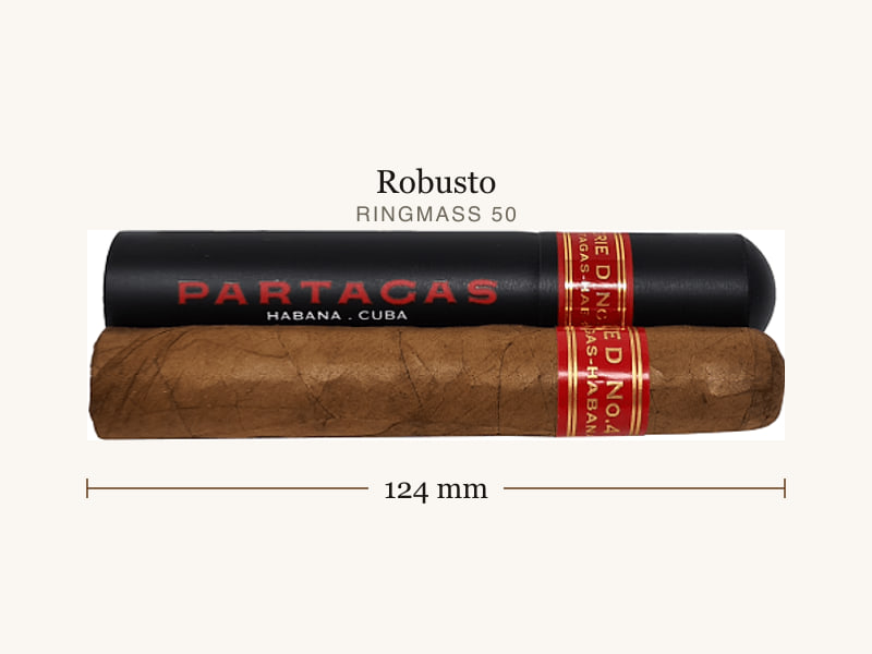 Partagás Partagás Serie D No. 4 Tube, Maßangaben: Länge 124 mm, Ringmaß 50