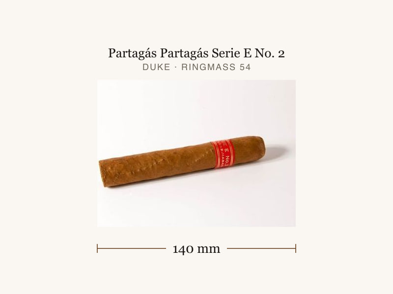 Partagás Partagás Serie E No. 2, Maßangaben: Länge 140 mm, Ringmaß 54