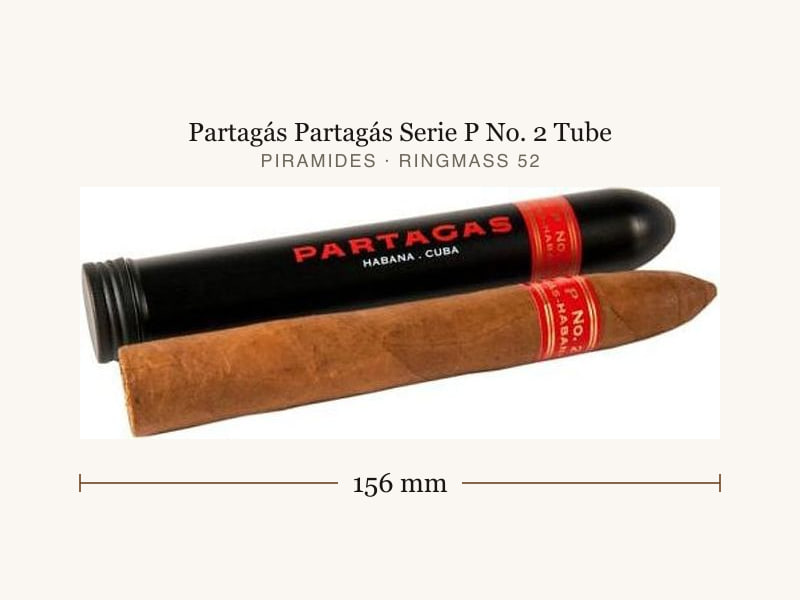 Partagás Partagás Serie P No. 2 Tube, Maßangaben: Länge 156 mm, Ringmaß 52