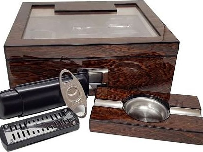 Ohne Marke Passatore 50er Humidor Set Ironwood, Detailansicht