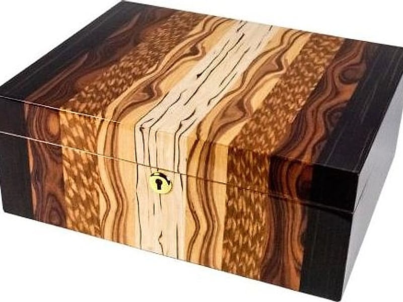 Passatore Passatore Humidor Echtholz-Furnier für bis zu 50 Zigarren, Detailansicht