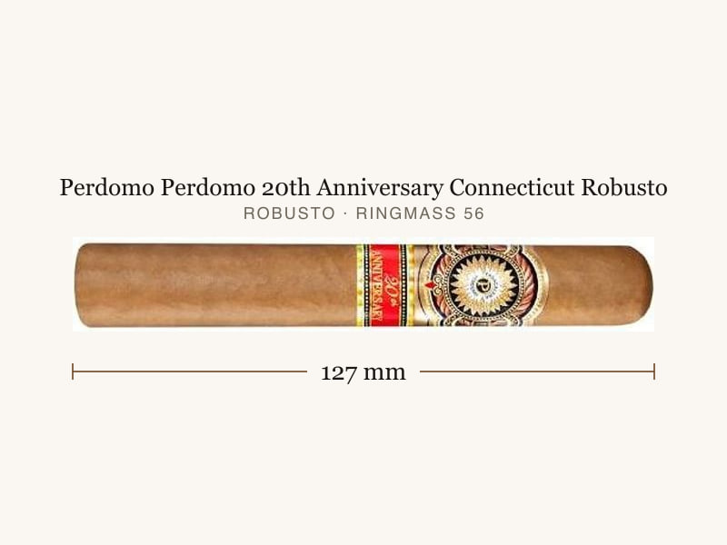 Perdomo Perdomo 20th Anniversary Connecticut Robusto, Maßangaben: Länge 127 mm, Ringmaß 56