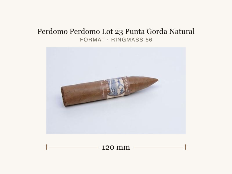 Perdomo Perdomo Lot 23 Punta Gorda Natural, Maßangaben: Länge 120 mm, Ringmaß 56