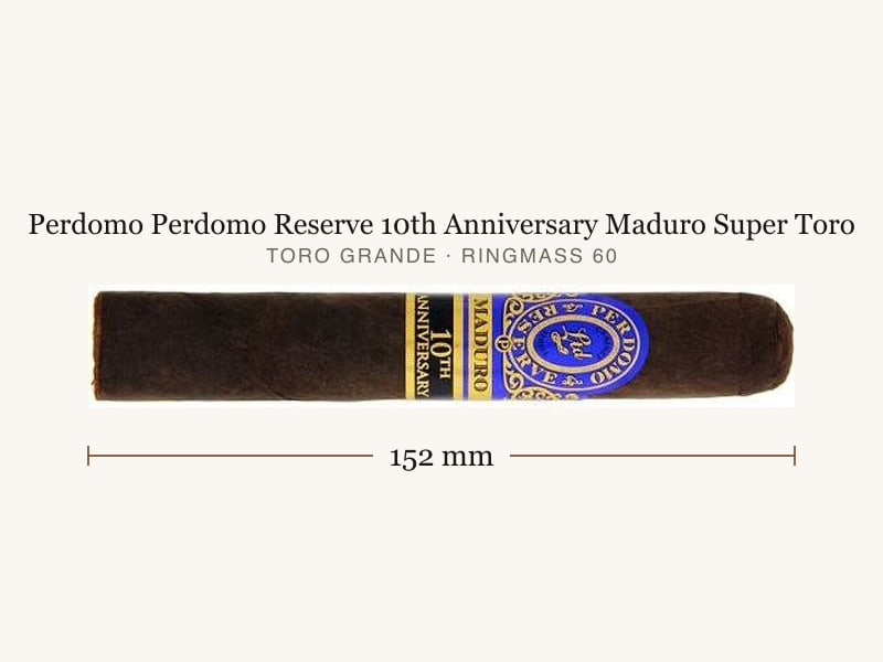 Perdomo Perdomo Reserve 10th Anniversary Maduro Super Toro, Maßangaben: Länge 152 mm, Ringmaß 60