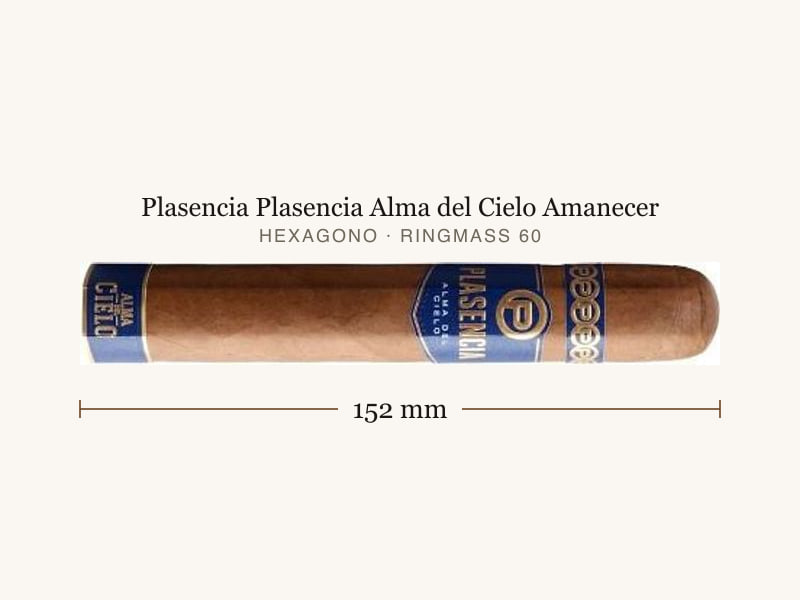 Plasencia Plasencia Alma del Cielo Amanecer, Maßangaben: Länge 152 mm, Ringmaß 60