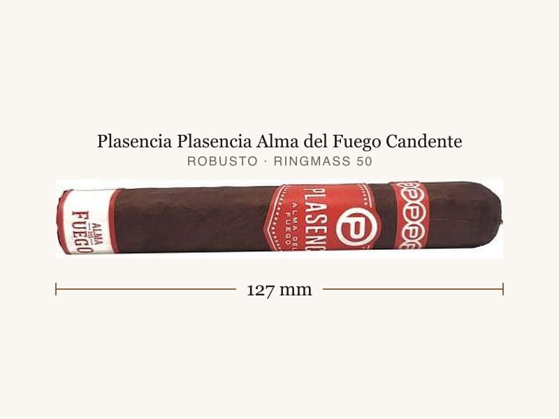 Plasencia Plasencia Alma del Fuego Candente, Maßangaben: Länge 127 mm, Ringmaß 50