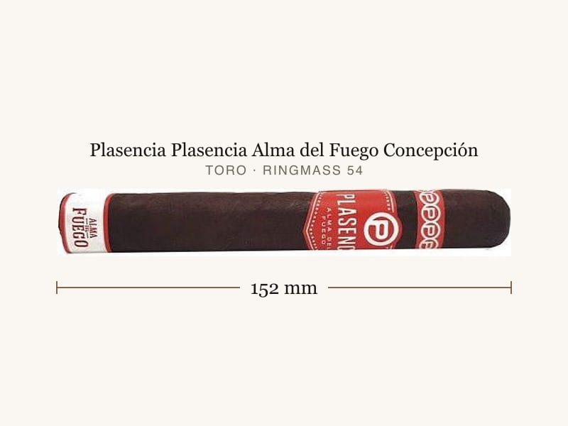 Plasencia Plasencia Alma del Fuego Concepción, Maßangaben: Länge 152 mm, Ringmaß 54