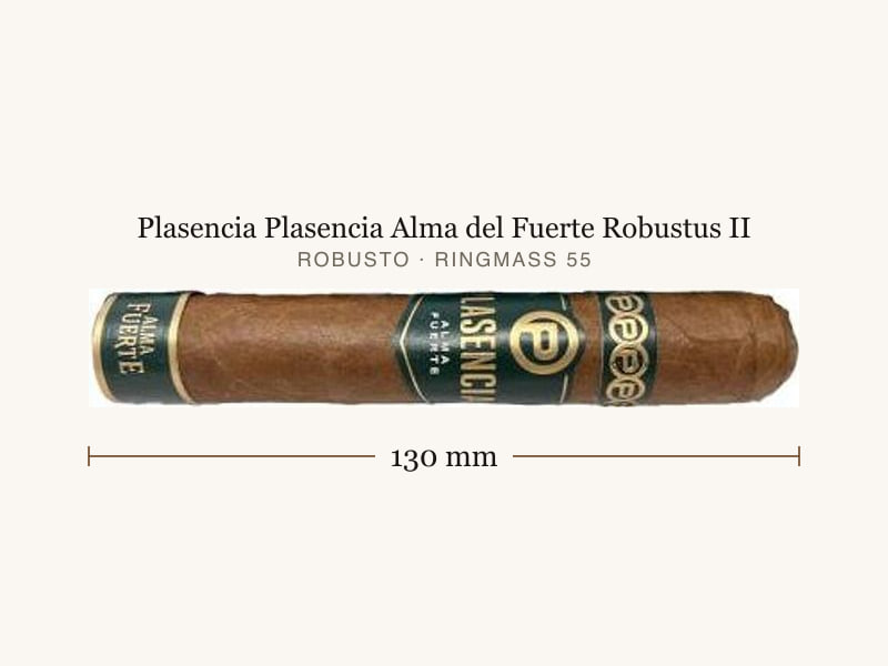 Plasencia Plasencia Alma del Fuerte Robustus II, Maßangaben: Länge 130 mm, Ringmaß 55
